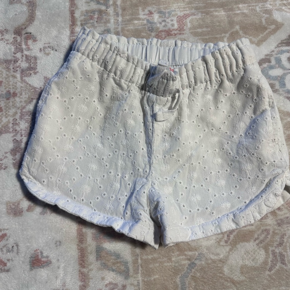 Cat & Jack Cream Eyelet Shorts